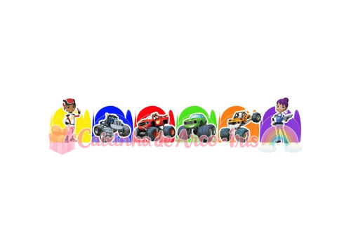 100 Forminhas / Toppers: Blaze And The Monster Machines
