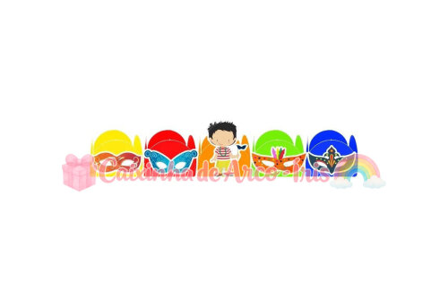 100 Forminhas / Toppers: Carnaval Menino