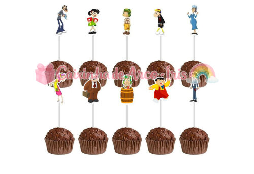 100 Forminhas / Toppers: Chaves