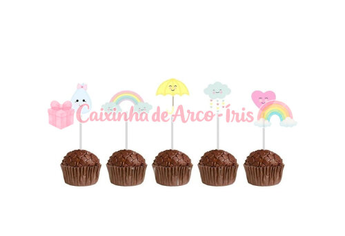 100 Forminhas / Toppers: Chuva de Amor