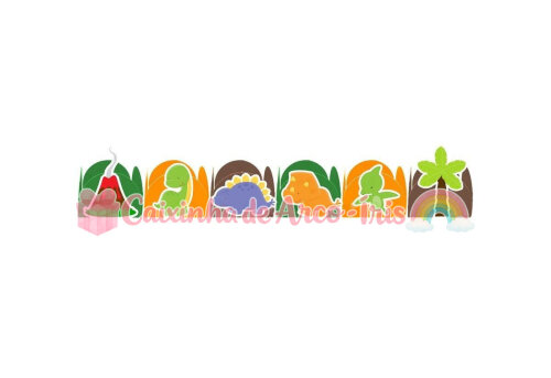 100 Forminhas / Toppers: Dinossauros Cute