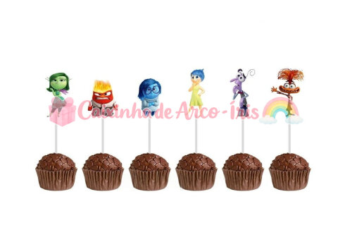 100 Forminhas / Toppers: Divertida Mente