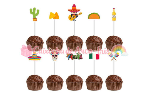 100 Forminhas / Toppers: Festa Mexicana