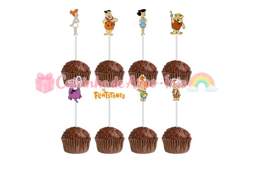 100 Forminhas / Toppers: Flinstones