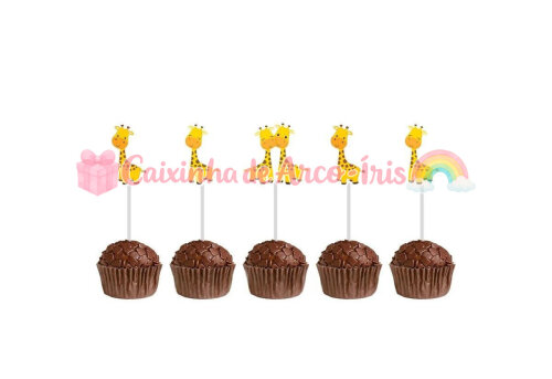100 Forminhas / Toppers: Girafinha