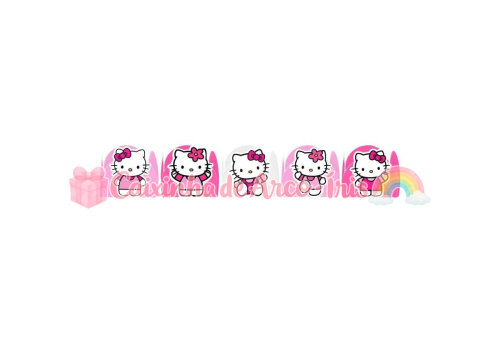 100 Forminhas / Toppers: Hello Kitty