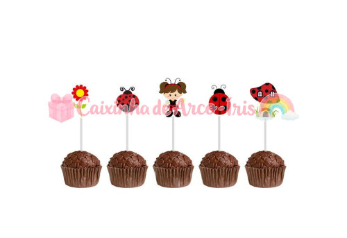 100 Forminhas / Toppers: Joaninha