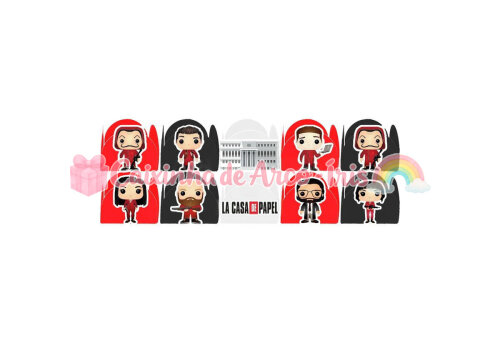 100 Forminhas / Toppers: La Casa de Papel