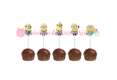 100 Forminhas / Toppers: Minions