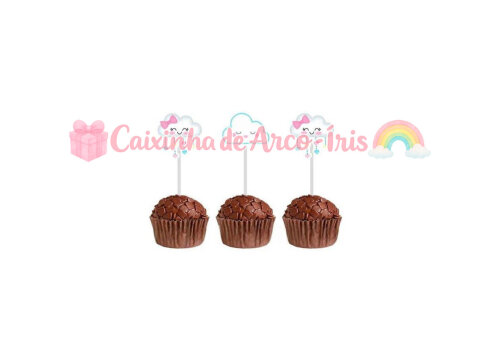100 Forminhas / Toppers: Nuvem