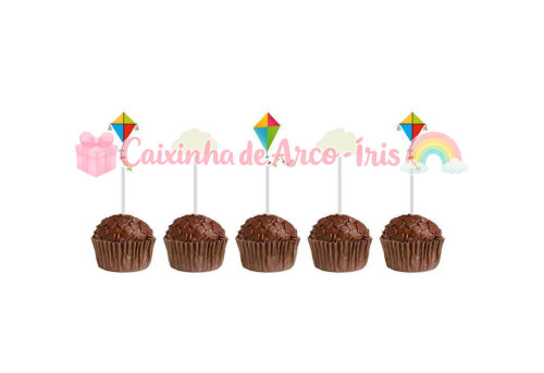 100 Forminhas / Toppers: Pipa