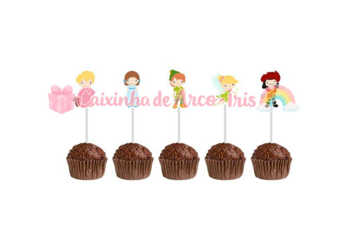 100 Forminhas / Toppers: Peter Pan