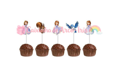 100 Forminhas / Toppers: Princesa Sofia