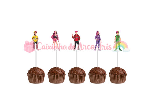 100 Forminhas / Toppers: Turma dos Rosa