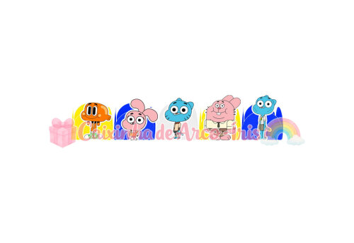 100 Forminhas / Toppers: O Incrível Mundo de Gumball