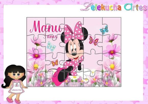 Quebra Cabeça Minnie Rosa