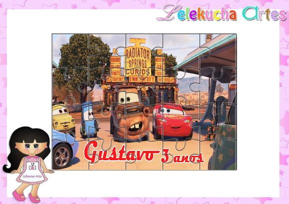 Quebra Cabeça Personalizado Carros Disney