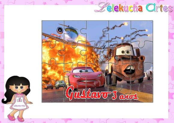 Quebra Cabeça Personalizado Carros Disney