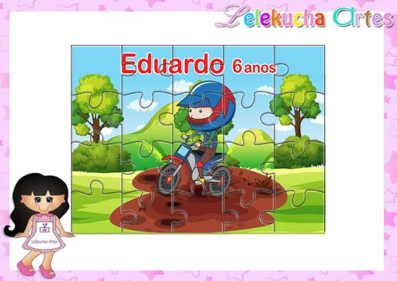 Quebra Cabeça Menino Motocross