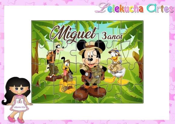Quebra Cabeça Mickey Safari