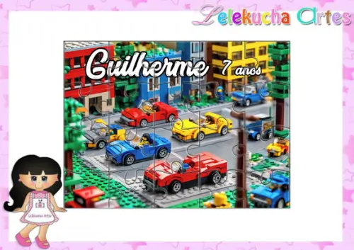 Quebra Cabeça Lego Carros