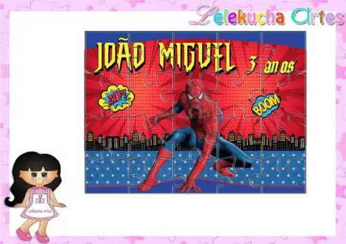 Quebra Cabeça Homem Aranha Personalizado