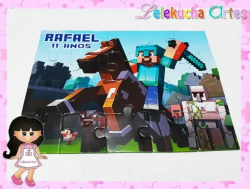 Quebra Cabeça Personalizado Minecraft