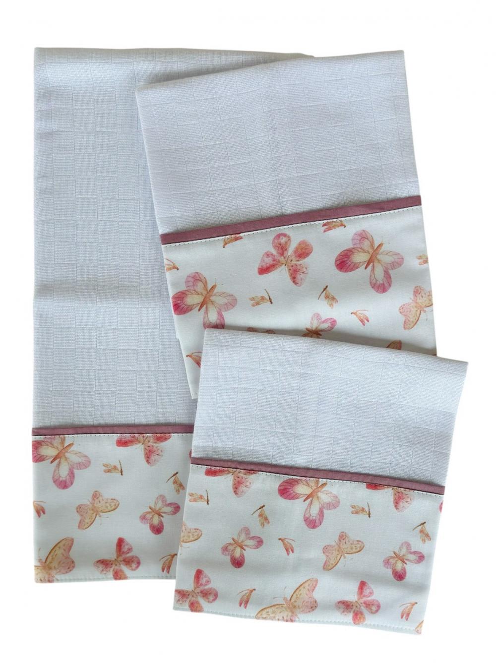 kit de fraldas ombro e boca Estampa borboleta