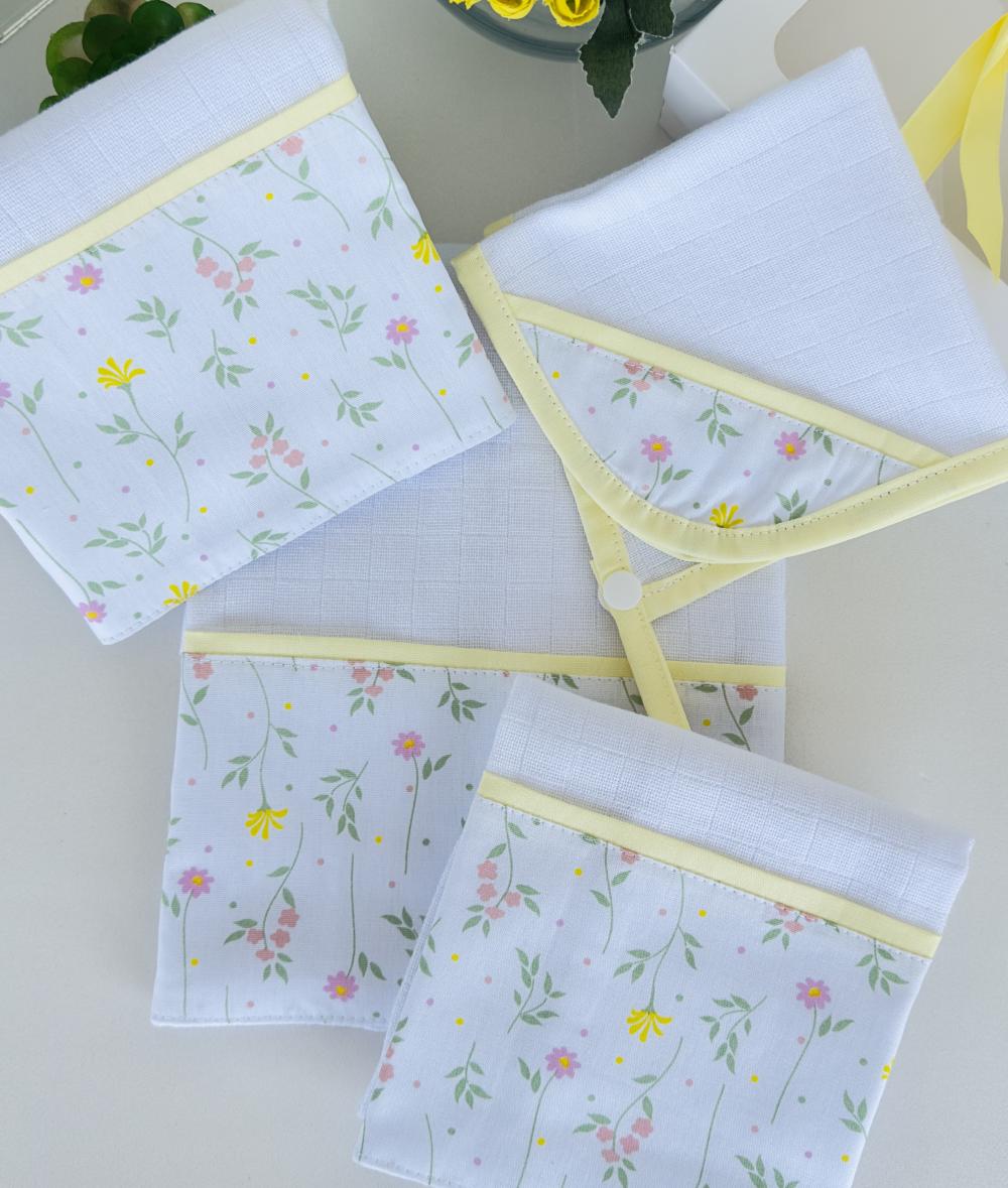 kit de fralda floral