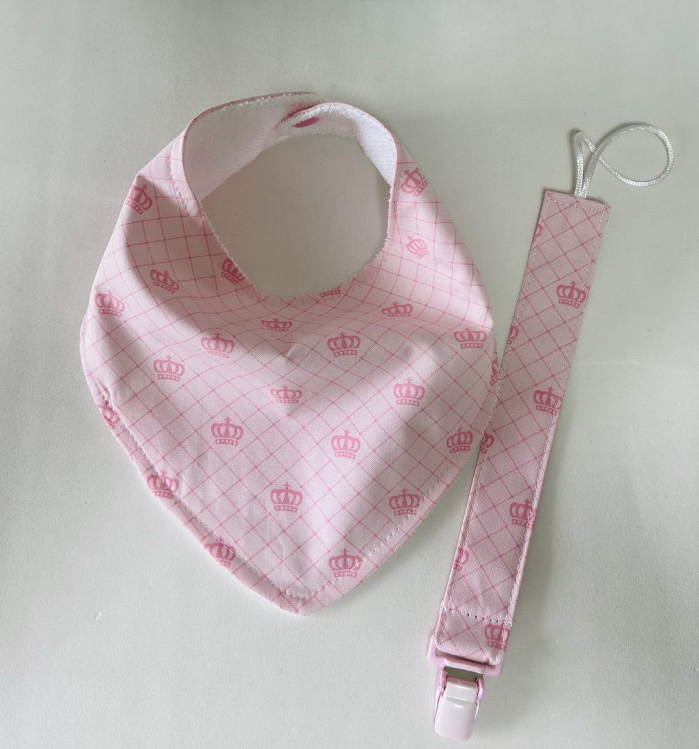 kit babador e prendedor de chupeta