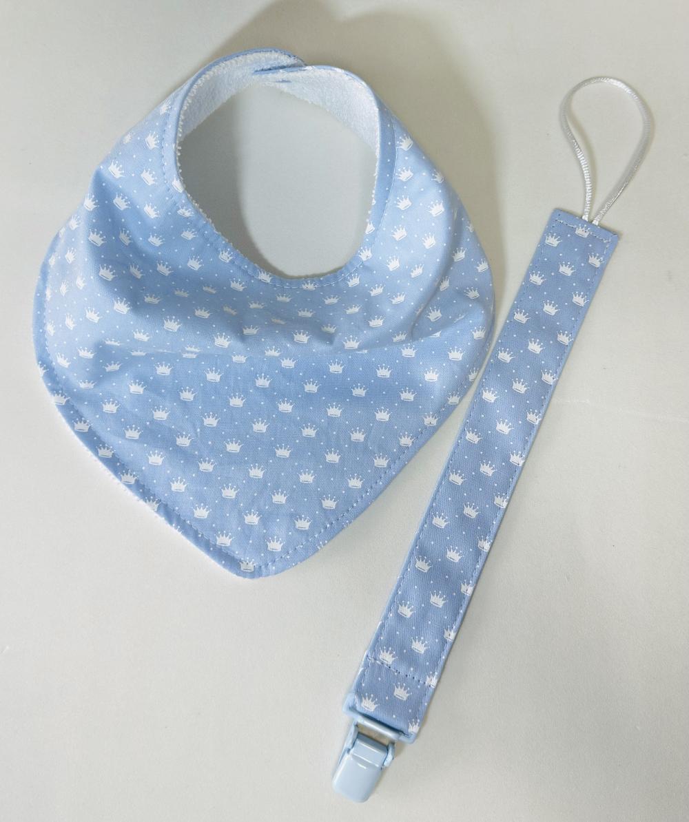 kit babador e prendedor de chupeta