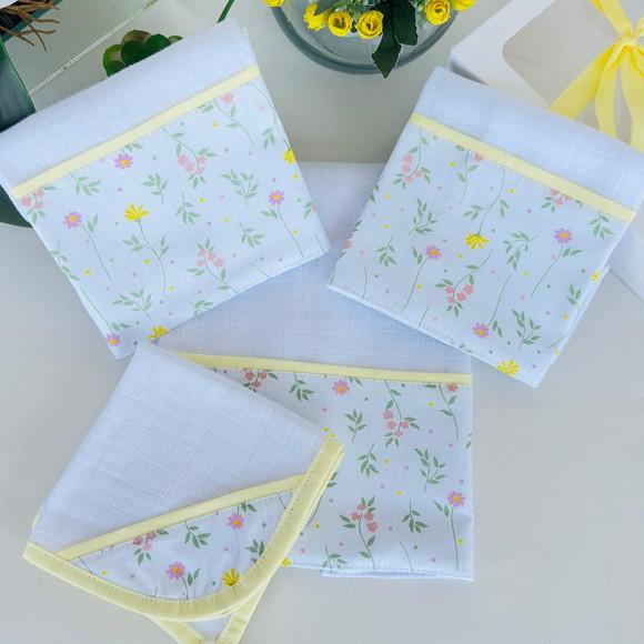 Kit Floral de Fraldas Maternidade