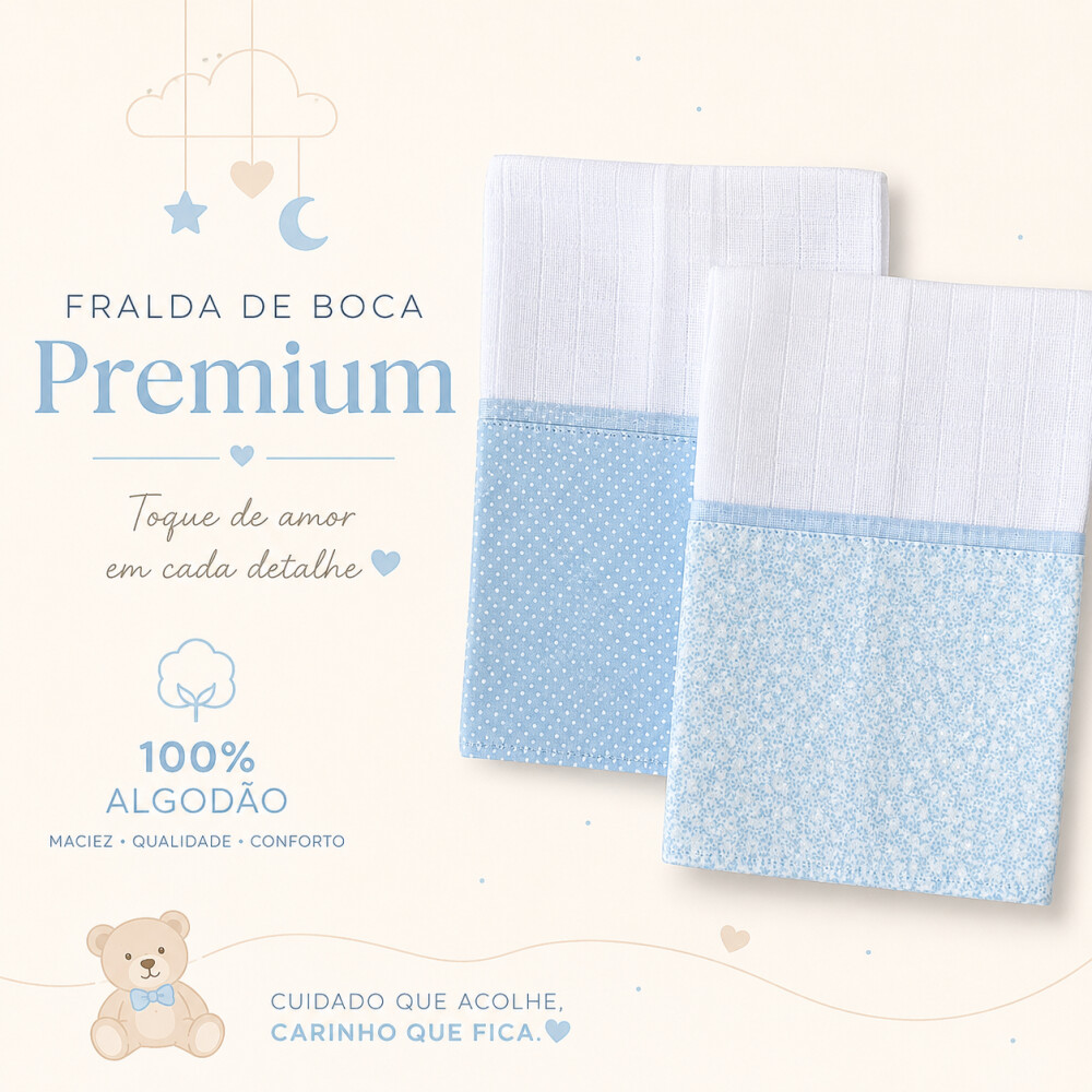 Fraldas de boca kit Harmonia