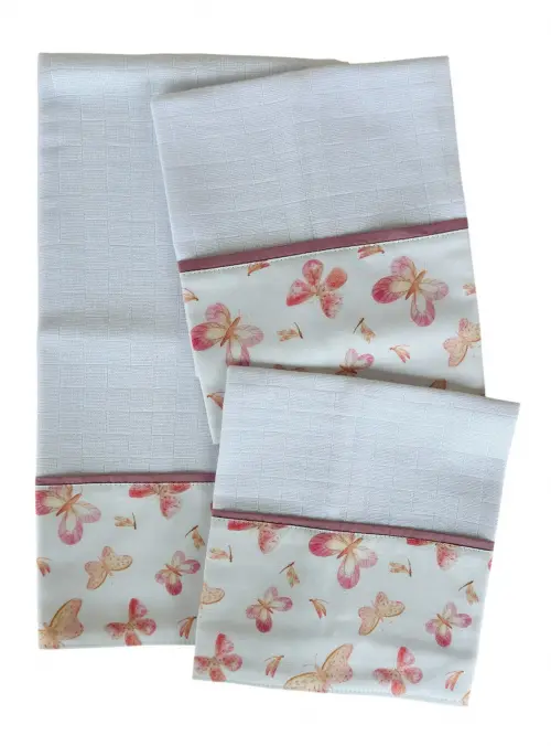 kit de fraldas ombro e boca Estampa borboleta