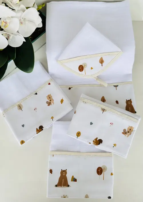 kit fralda ombro, boca e grande