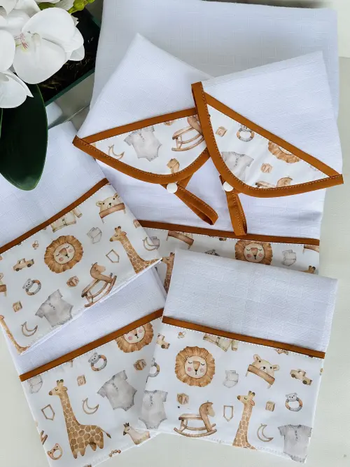 kit de fraldas tema safari