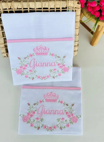 Kit Fraldas Boca Tema Floral