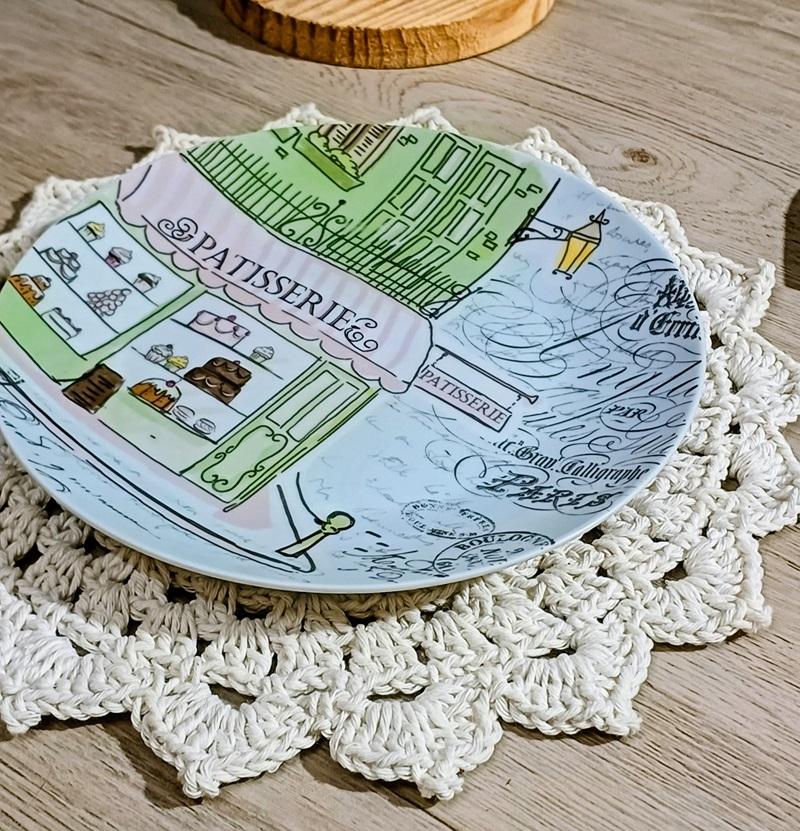Toalhinha de Crochê Sousplat Mesa Posta / Centro de Mesa 28cm Cr