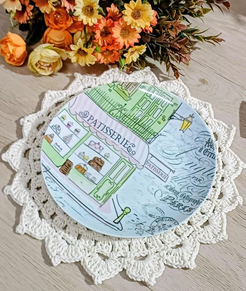 Toalhinha de Crochê Sousplat Mesa Posta / Centro de Mesa 28cm Cr