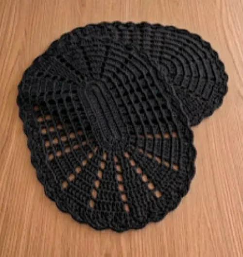 Kit 2 Peças Parzinho Tapete de Crochê Oval - 50cm x 35cm - Barb
