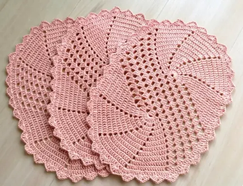 Tapete de Chochê Oval Espiral Artesanal - Avulso 60 x 36 cm cada