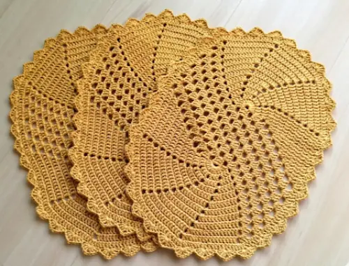 Tapete de Chochê Oval Espiral Artesanal - Avulso 60 x 36 cm cada - Barbante Premium Fio 6 - Tabela de cor para escolher via chat