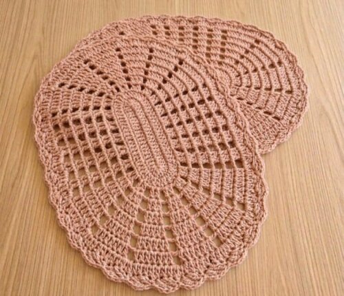 Kit 2 Peças Parzinho Tapete de Crochê Oval - 50cm x 35cm - Barbante Premium Tabela de cores para escolher por chat