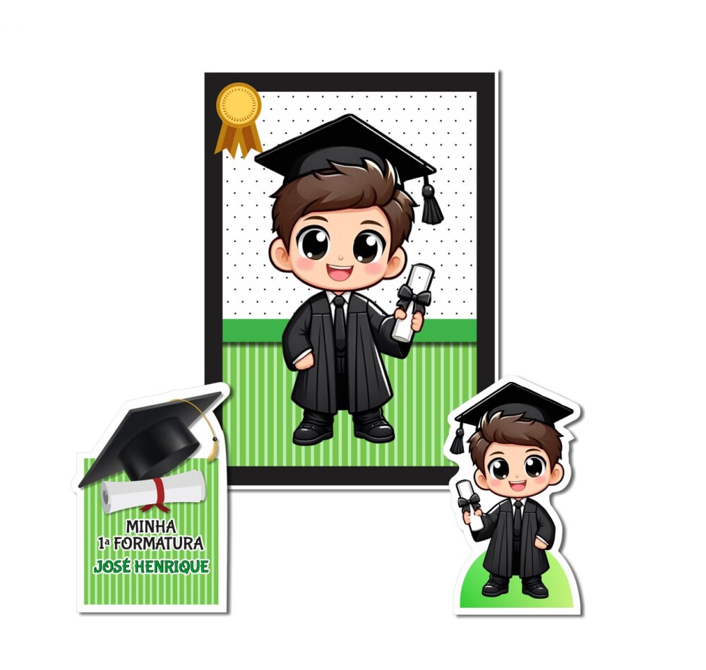 Kit Festa Formatura Infantil Menino | Papelaria Pronta ABC