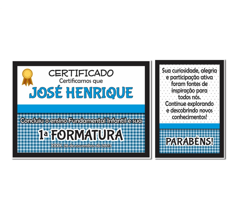 Kit Festa Formatura Infantil Menino | Papelaria Pronta ABC