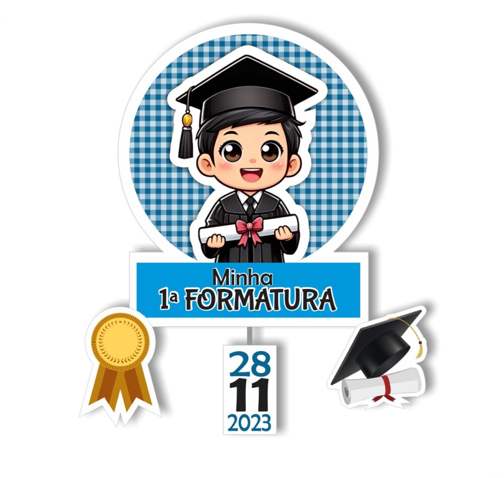 Kit Festa Formatura Infantil Menino | Papelaria Pronta ABC