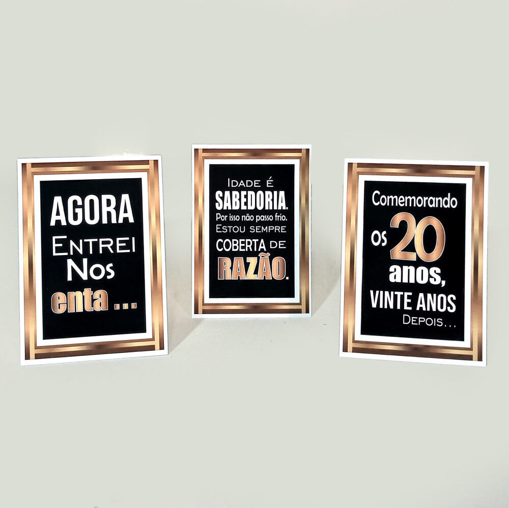 Kit Festa Aniversario Adulto Dourado E Branco | 40 50 60 Anos