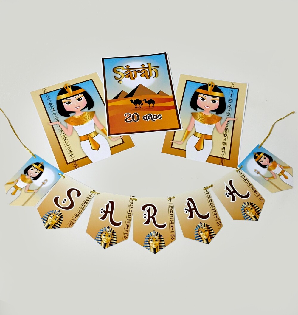 Kit Festa Cleópatra Jovem Teen Papelaria Personalizada
