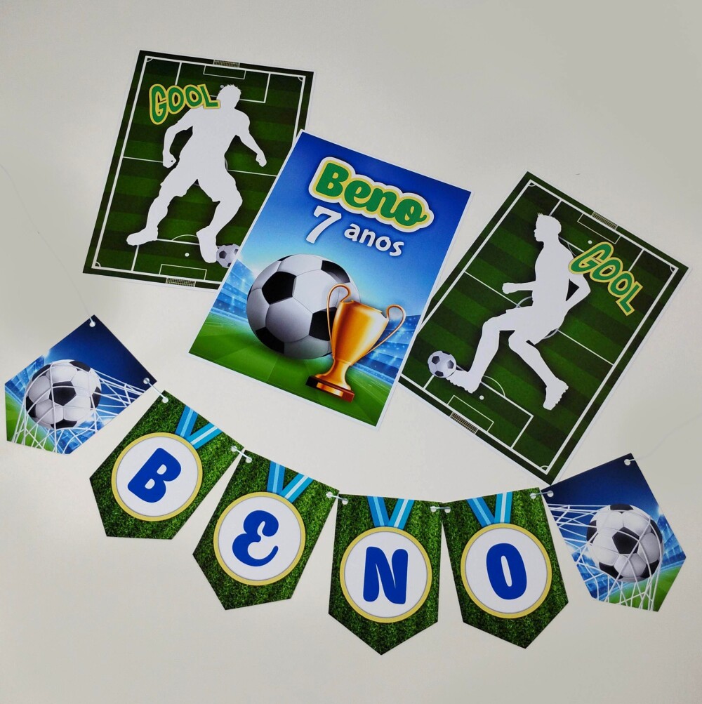 Kit Festa Futebol Papelaria Personalizada | Só um Bolinho