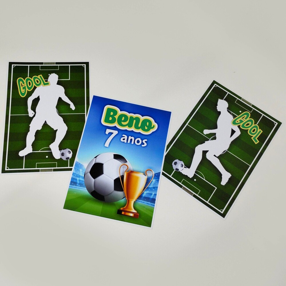 Kit Festa Futebol Papelaria Personalizada | Só um Bolinho